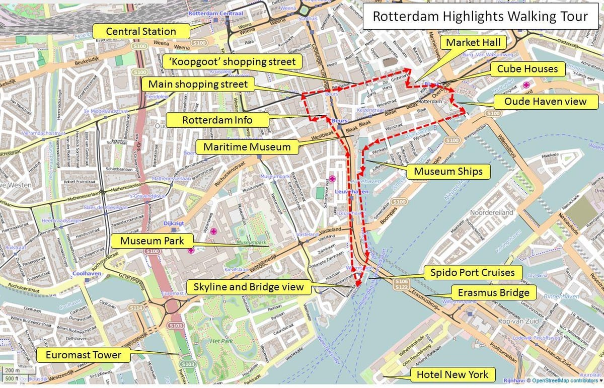 Kat jeyografik nan Rotterdam ap mache vwayaj 