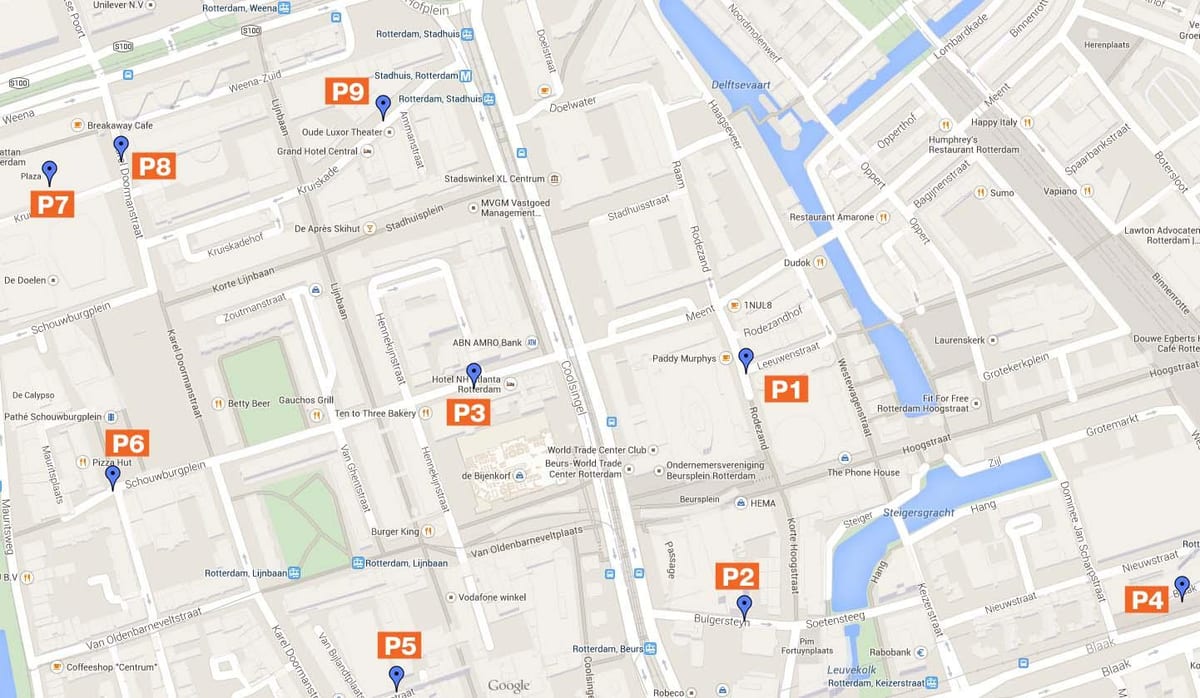 Kat jeyografik nan Rotterdam zòn pakin 